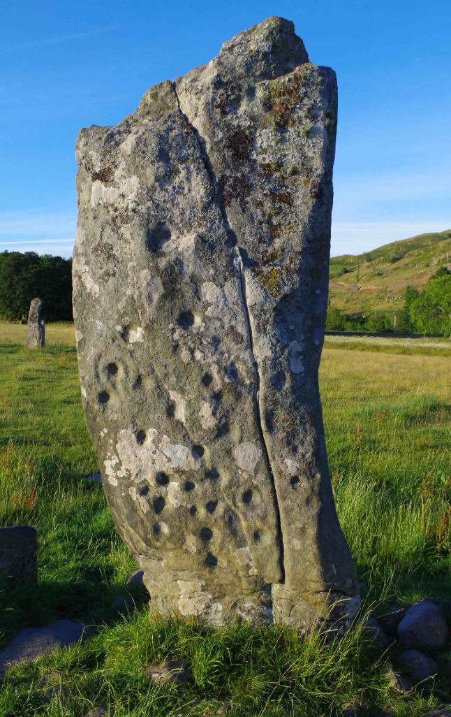 The central stone of the Nether Largie prehistoric alignments, Kilmartin