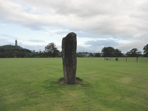 Airthrey castle standing stone looking south
