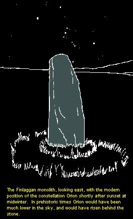 Finlaffan standing stone - drawing