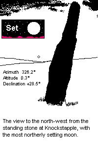 Knockstapple standing stone, drawing