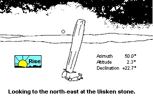 Uisken standing stone - NE